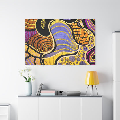 Abstract Gold & Purple Canvas Art