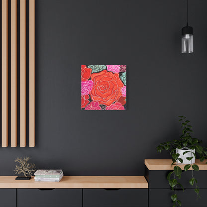 Bold Rose Floral Canvas Print