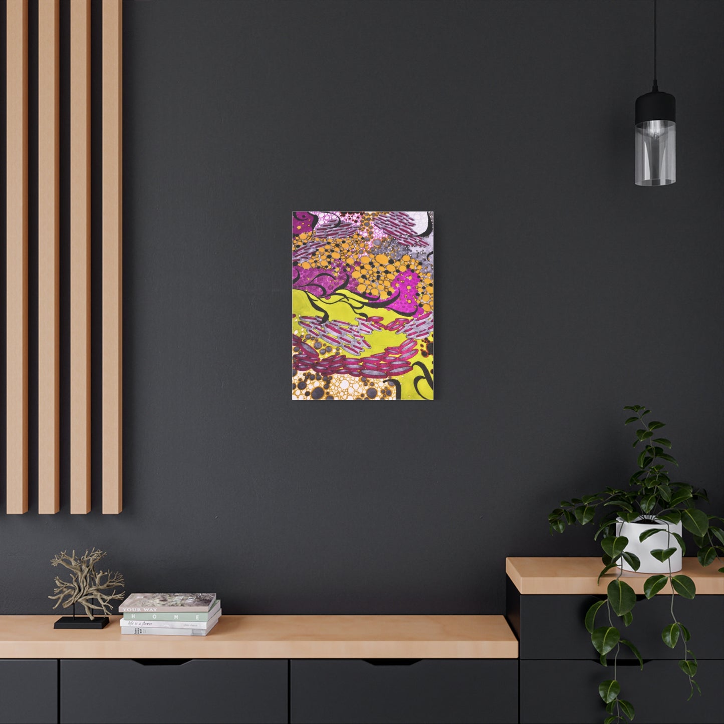 Vibrant Yellow & Magenta Wall Art