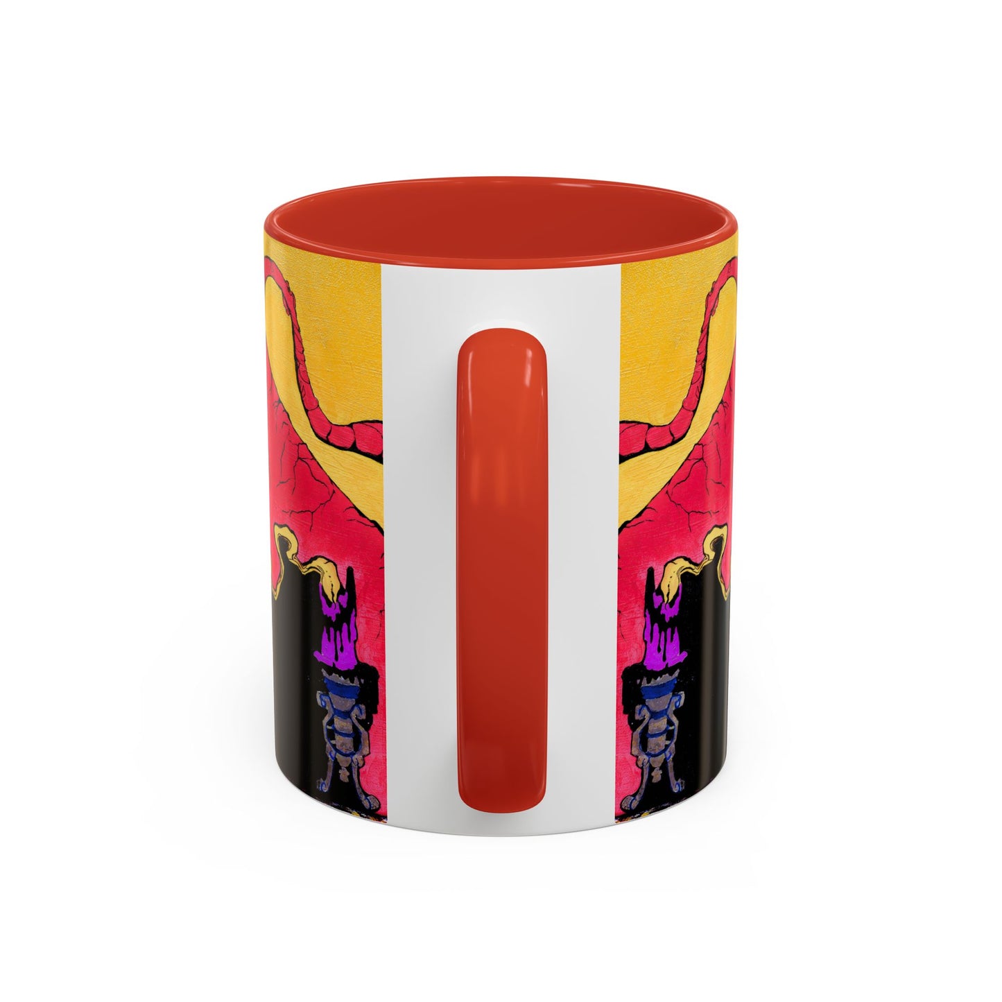 Abstract Mountain Dragon Coffee Mug — Colorful Accent Ceramic Mug (11/15oz)