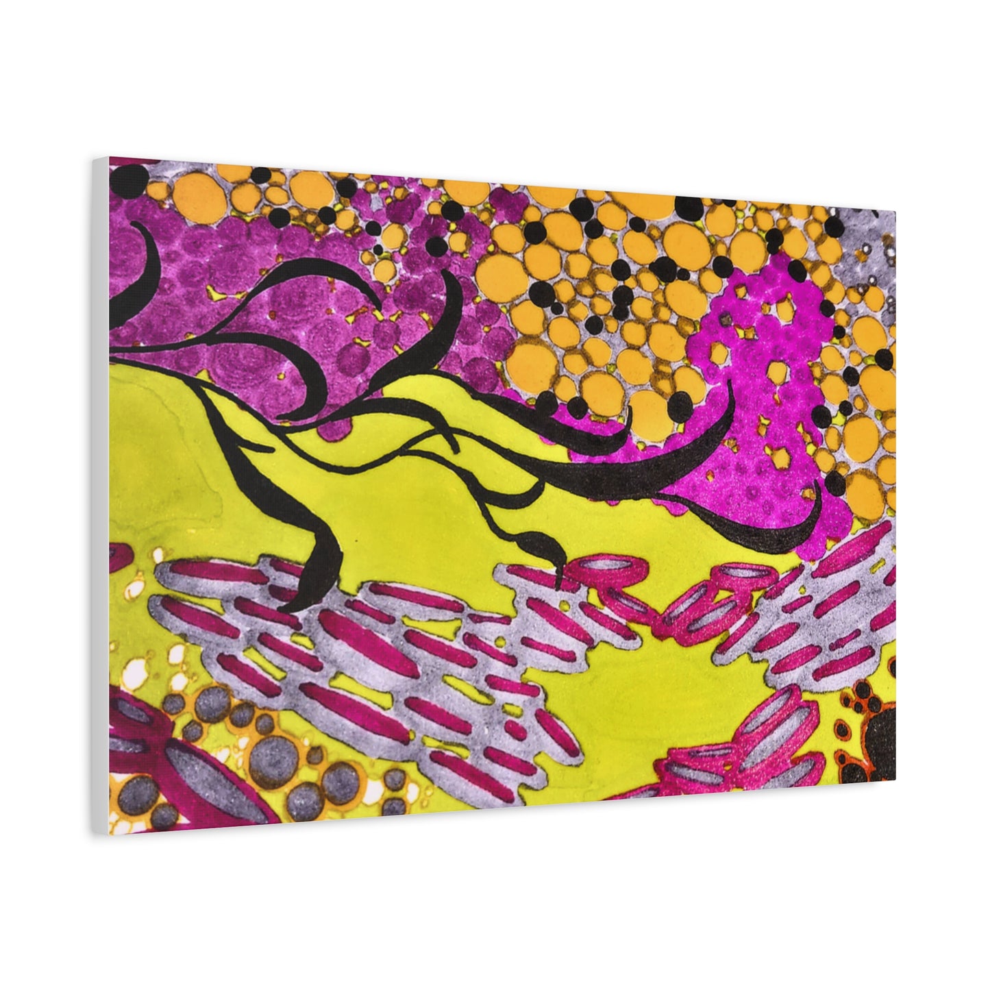 Vibrant Yellow & Magenta Wall Art