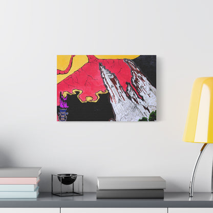 Surreal Mountain Flame Matte Canvas Wall Art