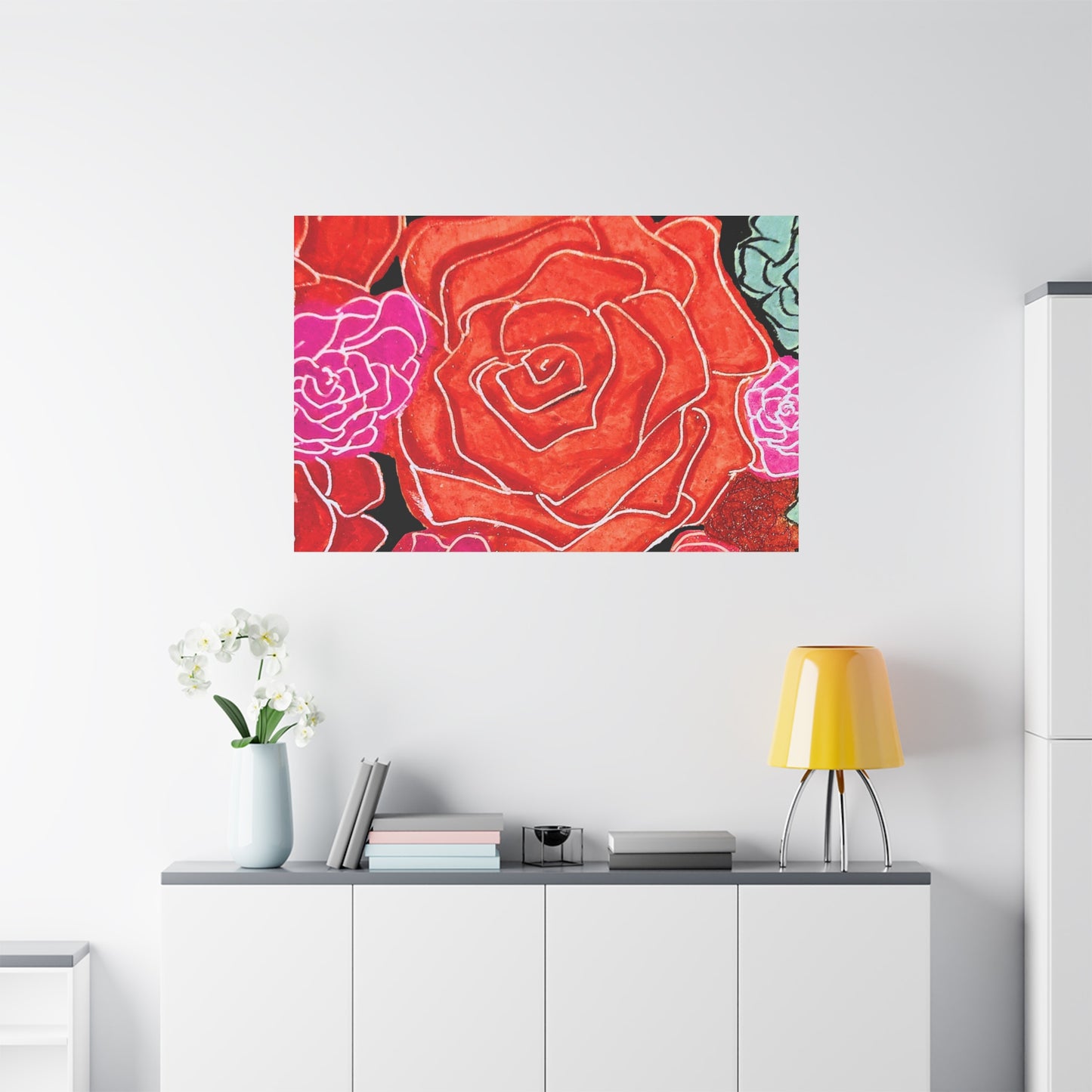 Bold Rose Floral Canvas Print