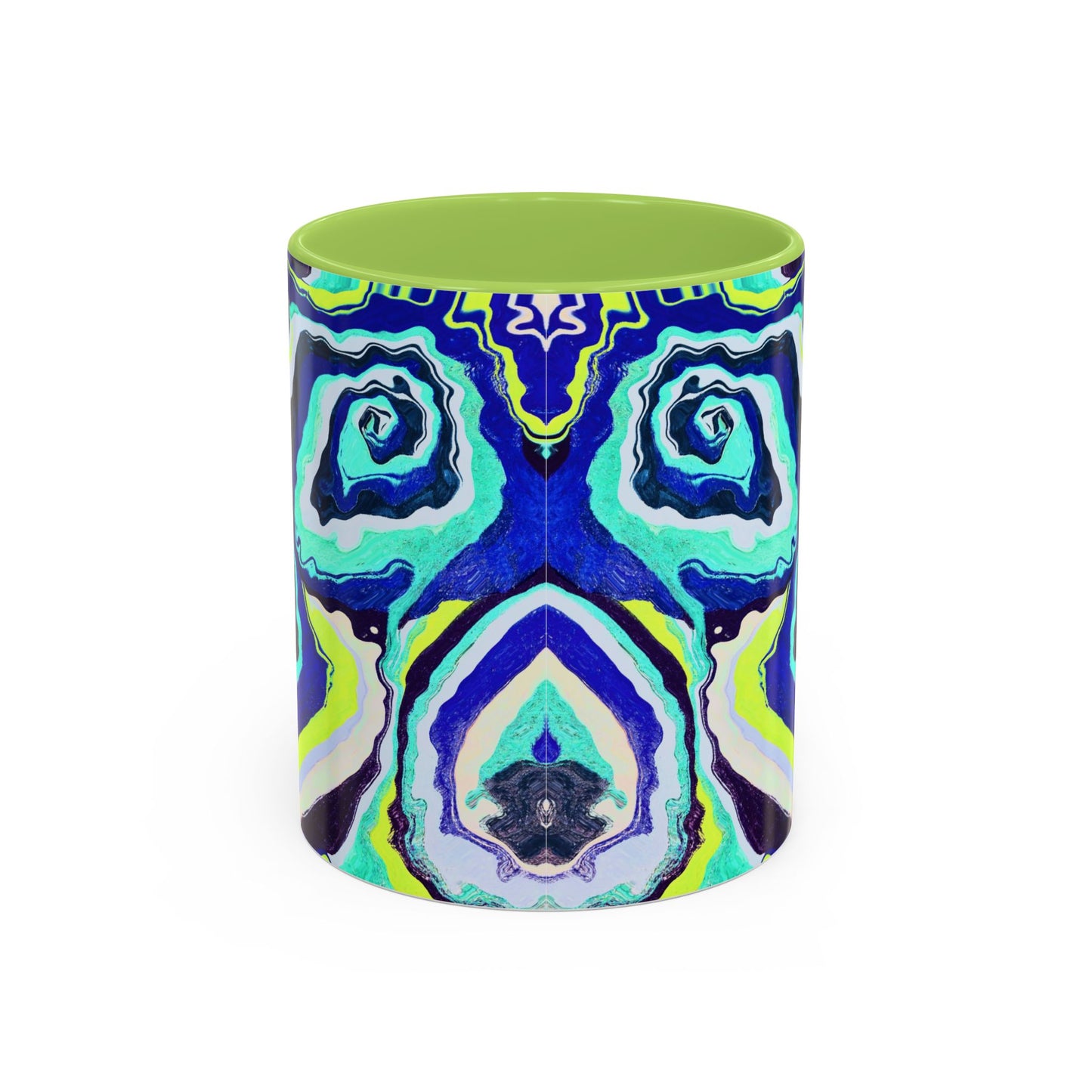 Abstract Blue Swirl Accent Coffee Mug