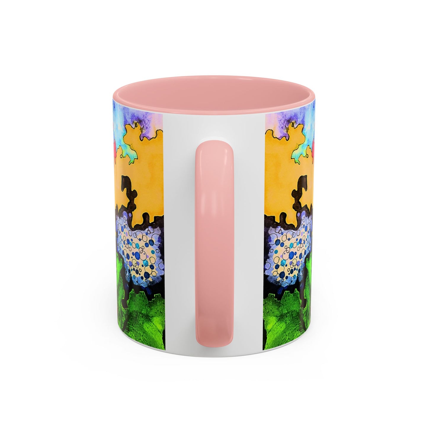 Abstract Colorful Art Coffee Mug — Vibrant Symmetry Accent Mug