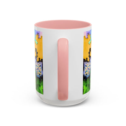 Abstract Colorful Art Coffee Mug — Vibrant Symmetry Accent Mug