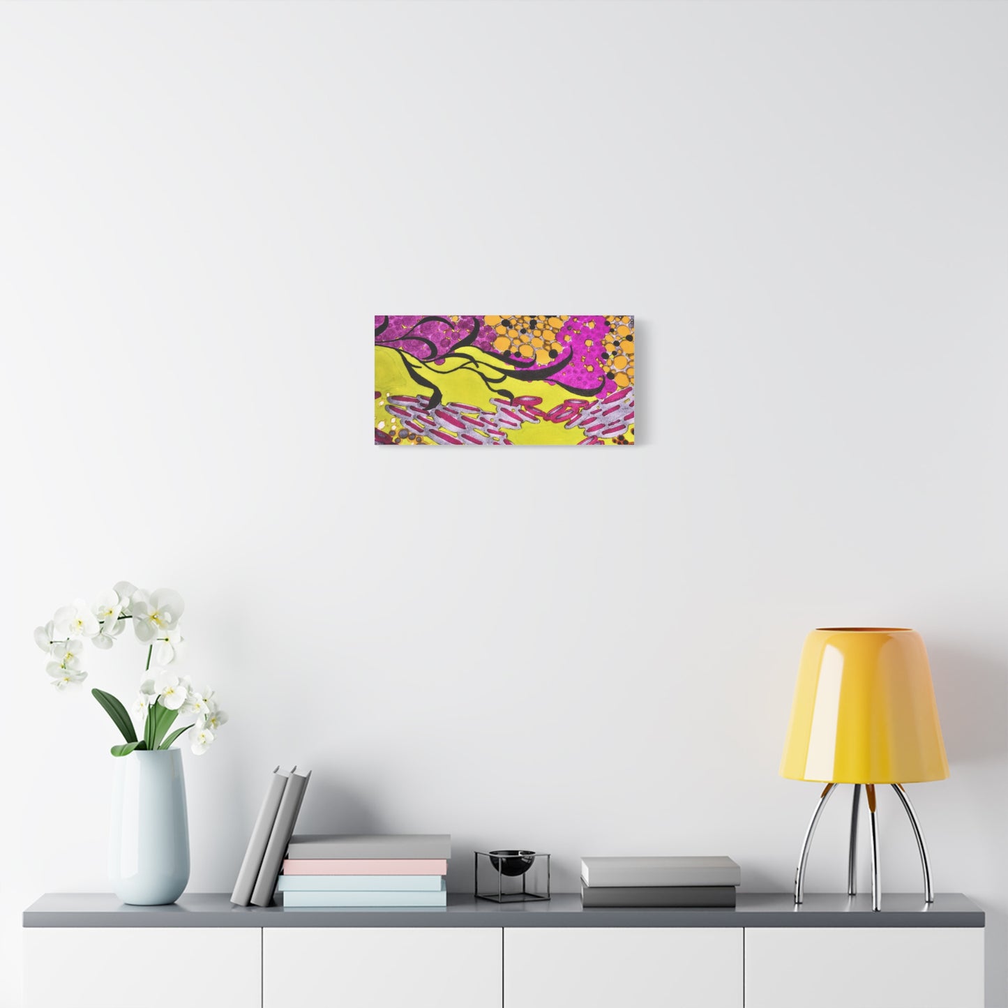 Vibrant Yellow & Magenta Wall Art