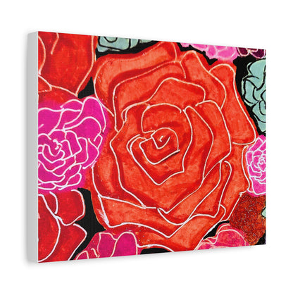 Bold Rose Floral Canvas Print