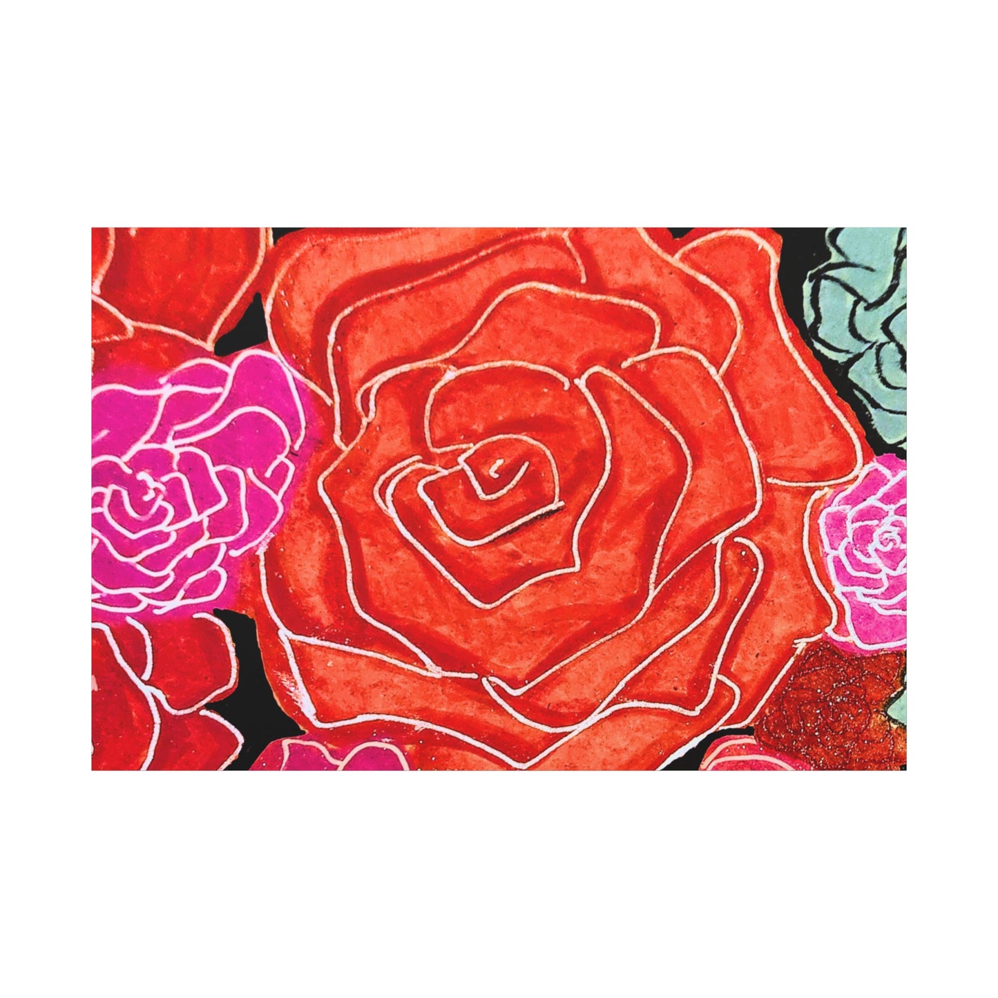 Bold Rose Floral Canvas Print