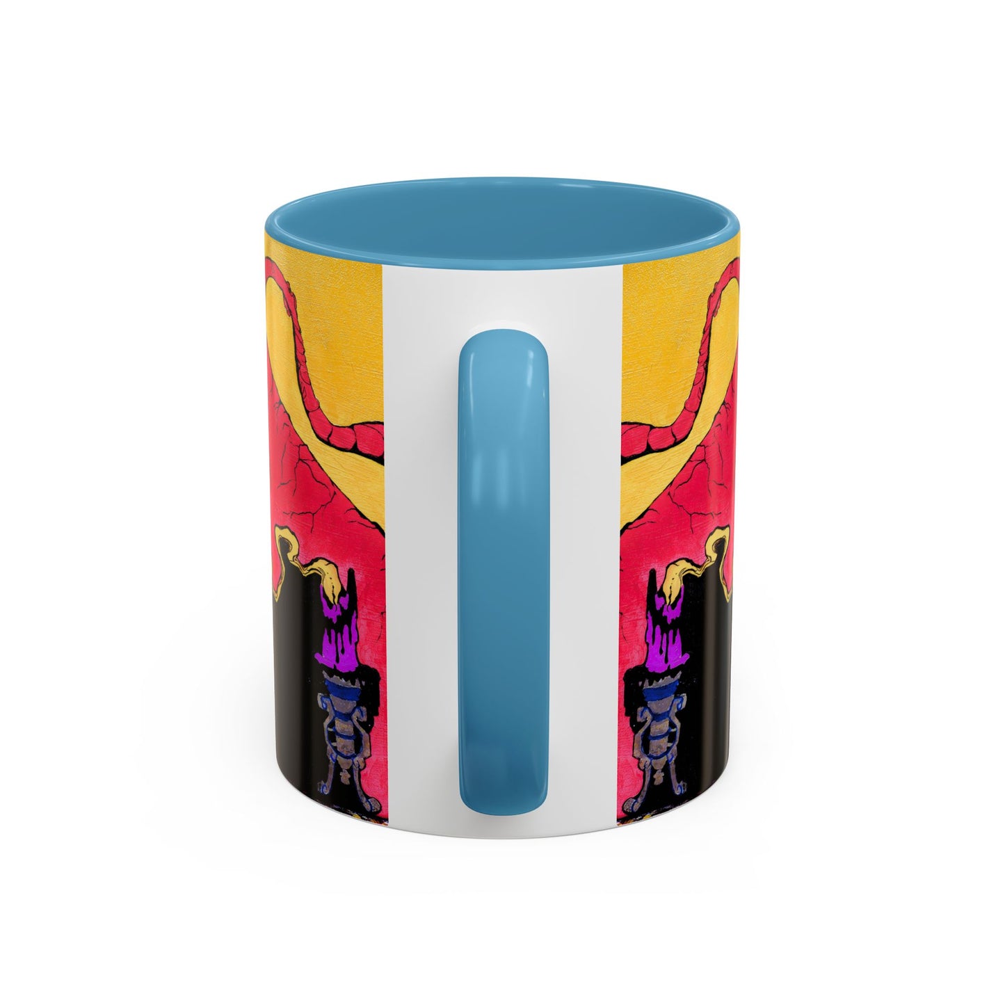 Abstract Mountain Dragon Coffee Mug — Colorful Accent Ceramic Mug (11/15oz)