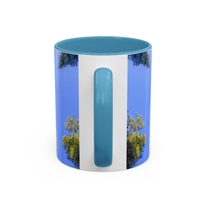 Scenic Pine Tree Sky Accent Coffee Mug – Nature Photography 11/15oz