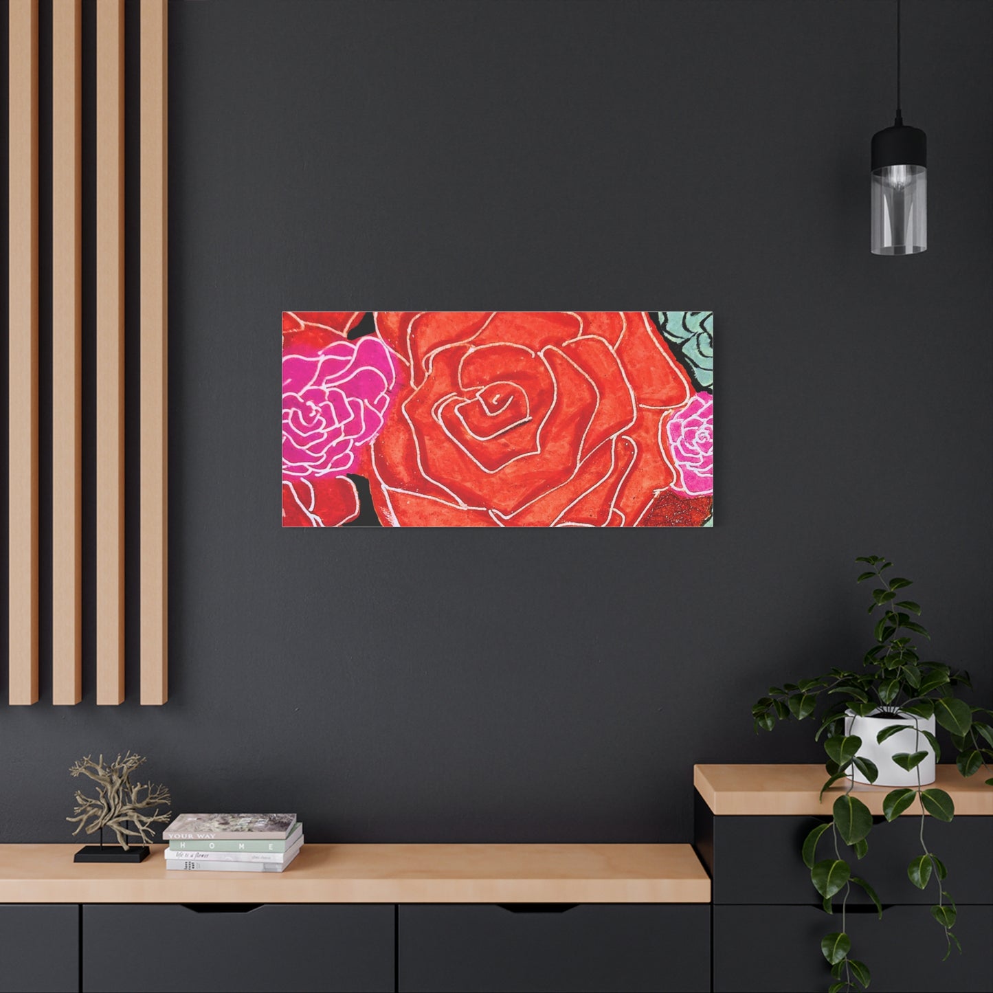 Bold Rose Floral Canvas Print