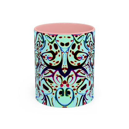 Abstract Floral Accent Coffee Mug