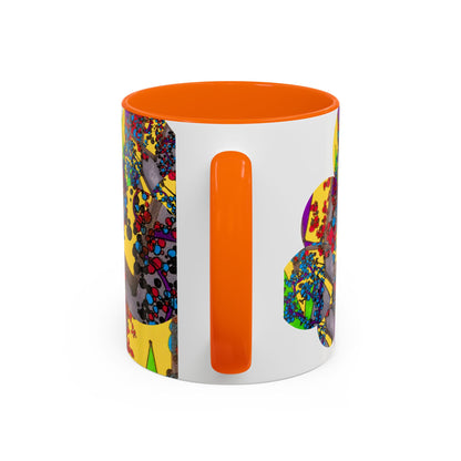 Abstract Colorburst Accent Coffee Mug — Vibrant Pop Art Design