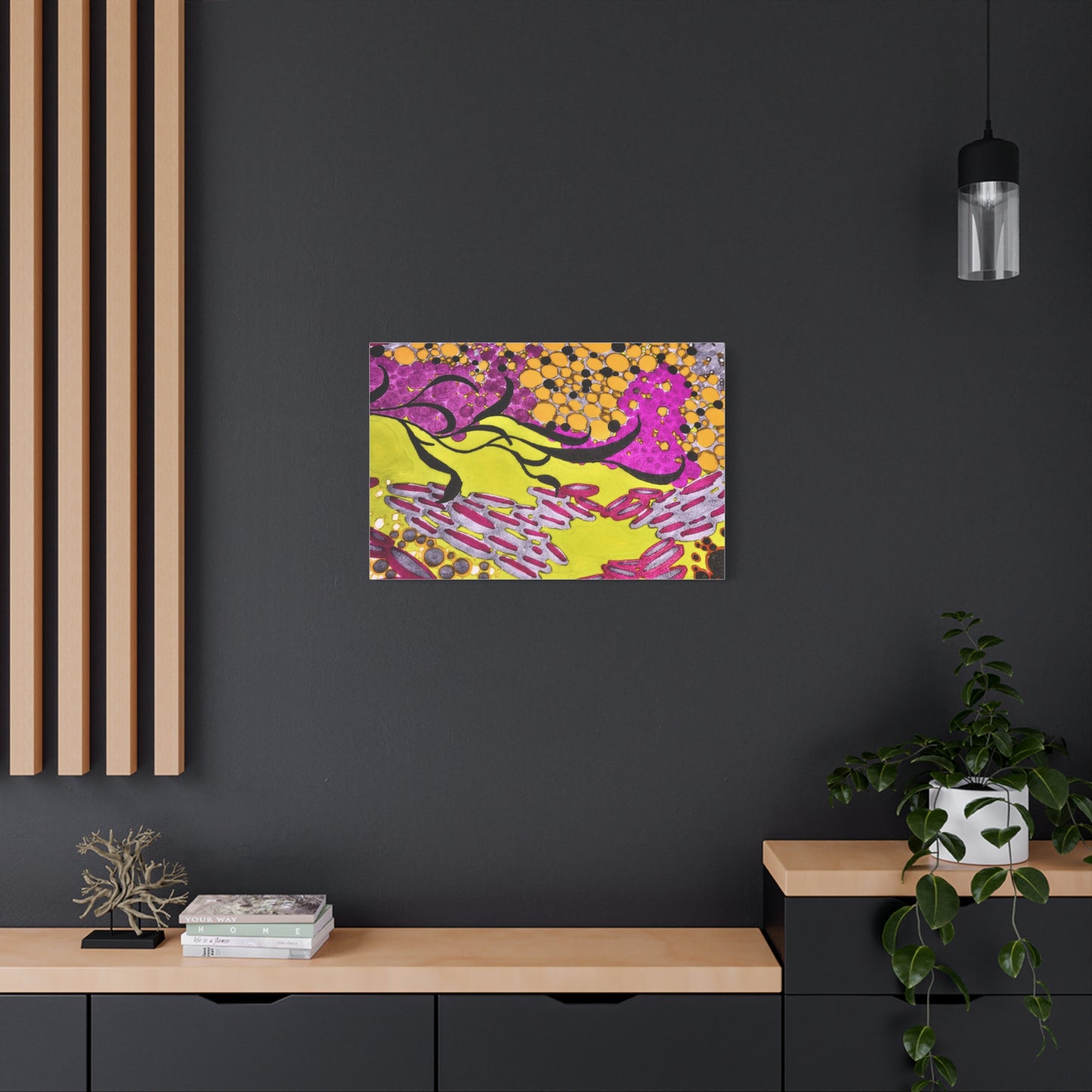 Vibrant Yellow & Magenta Wall Art