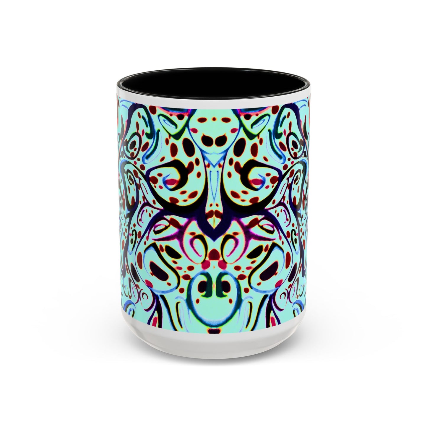 Abstract Floral Accent Coffee Mug