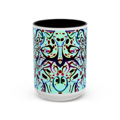 Abstract Floral Accent Coffee Mug