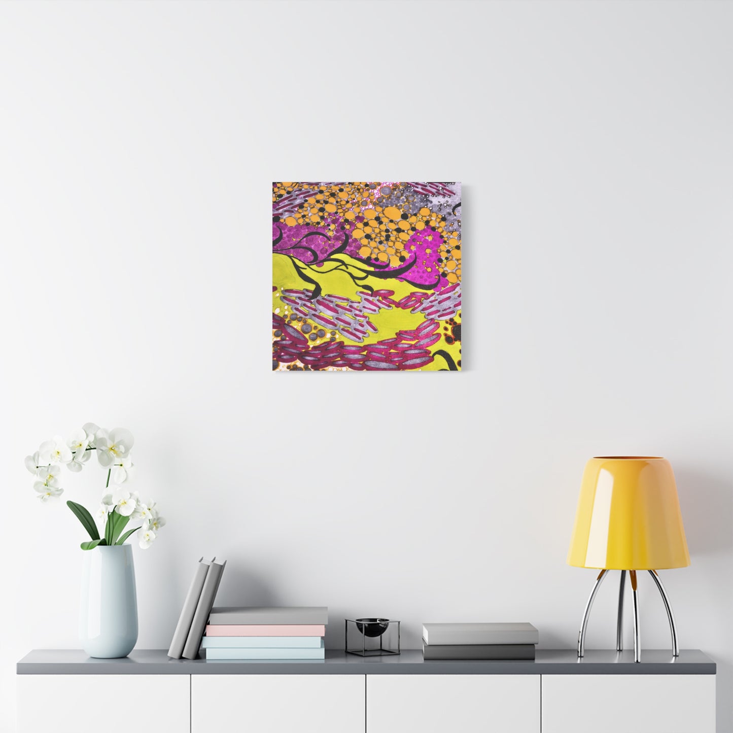 Vibrant Yellow & Magenta Wall Art