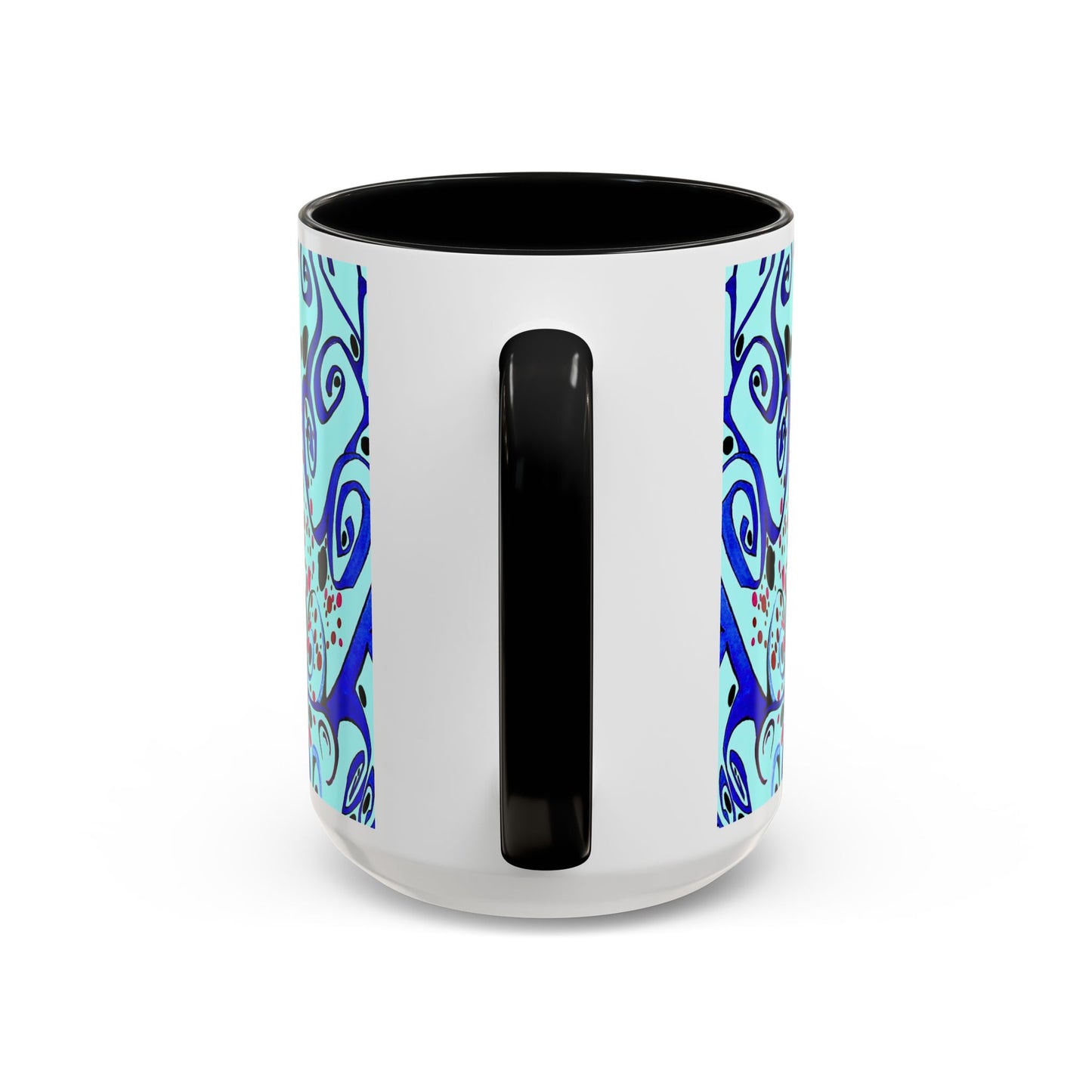 Abstract Floral Accent Coffee Mug