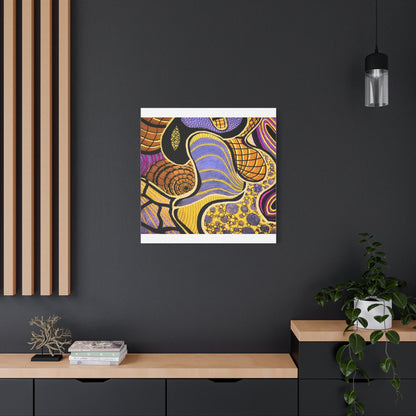 Abstract Gold & Purple Canvas Art