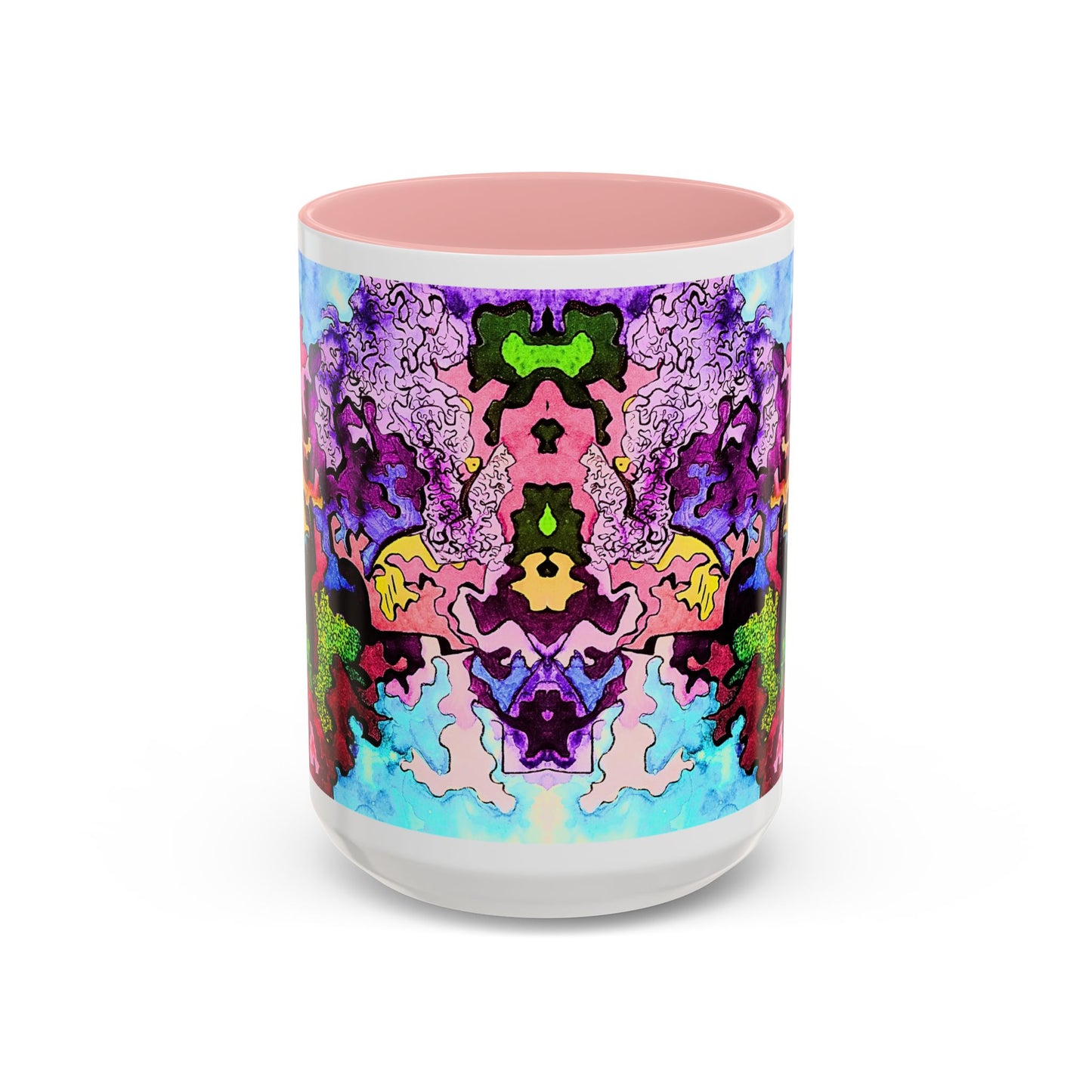 Abstract Colorful Art Coffee Mug — Vibrant Symmetry Accent Mug