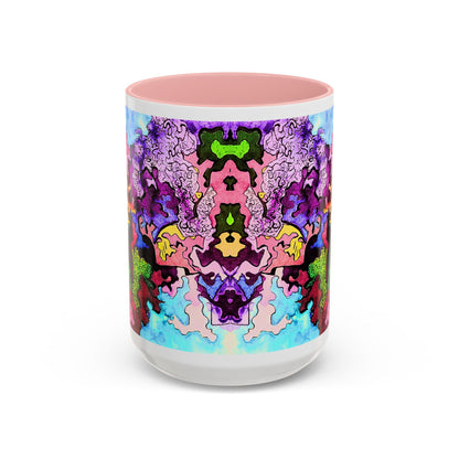 Abstract Colorful Art Coffee Mug — Vibrant Symmetry Accent Mug