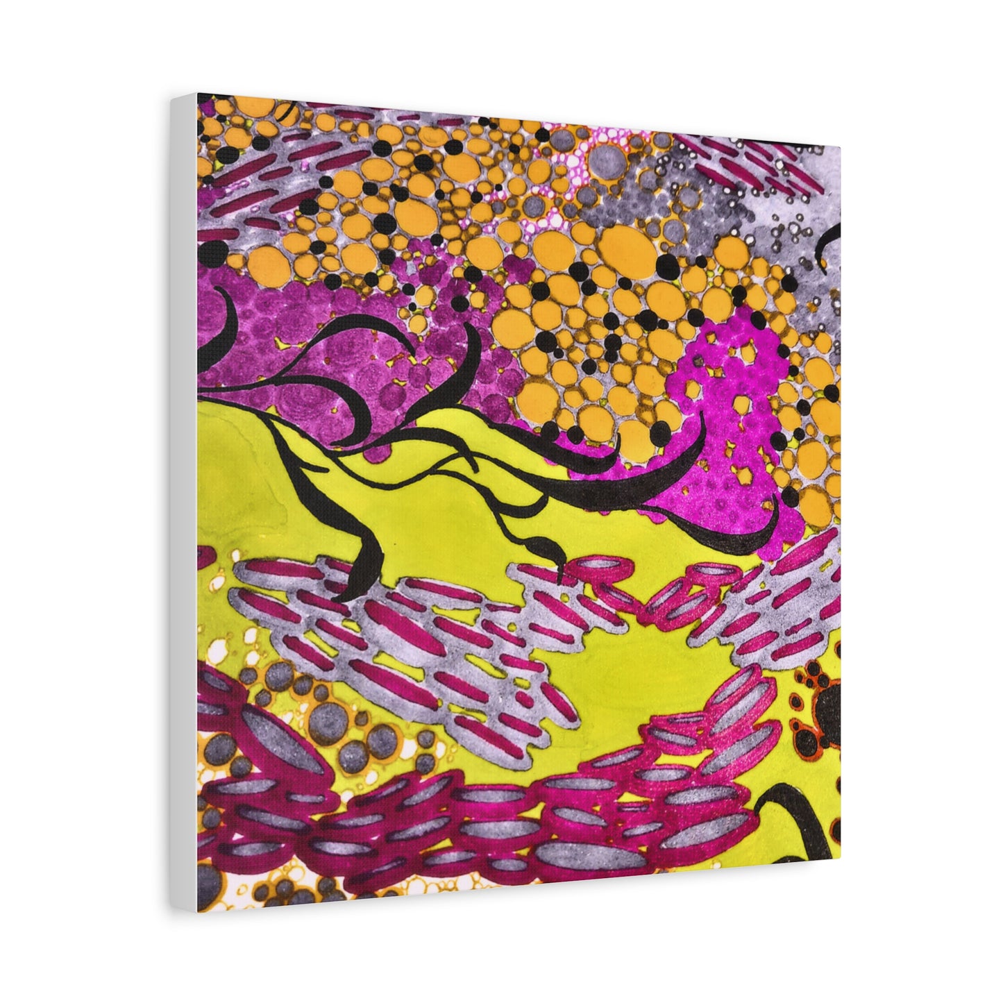 Vibrant Yellow & Magenta Wall Art