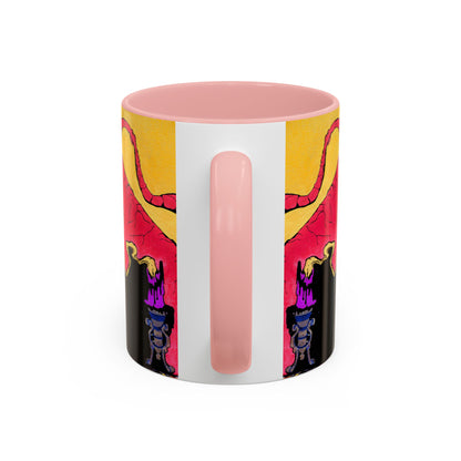 Abstract Mountain Dragon Coffee Mug — Colorful Accent Ceramic Mug (11/15oz)