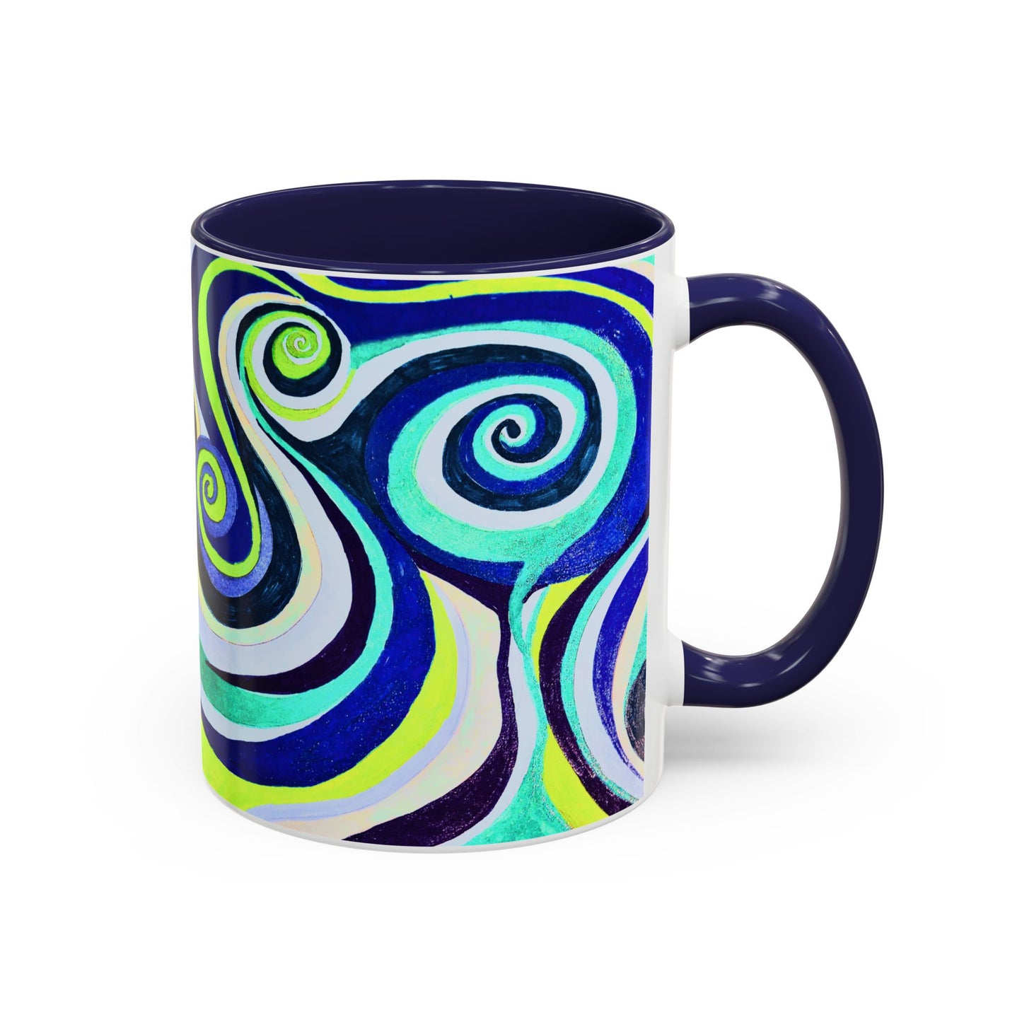 Abstract Swirl Accent Coffee Mug