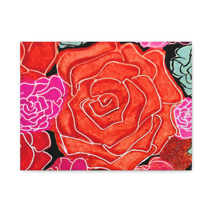 Bold Rose Floral Canvas Print
