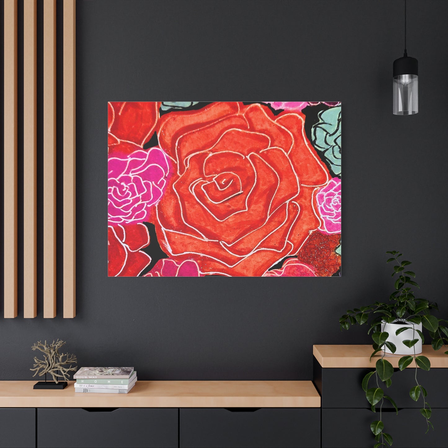 Bold Rose Floral Canvas Print