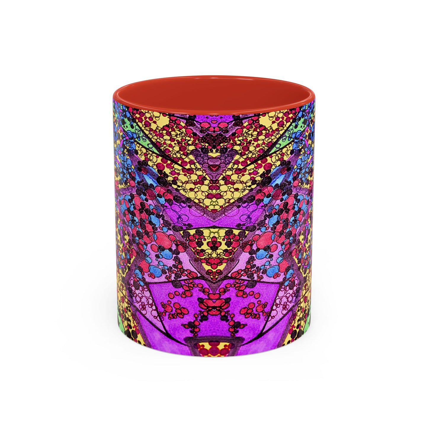 Vibrant Psychedelic Accent Coffee Mug – Colorful Abstract Art (11/15oz)