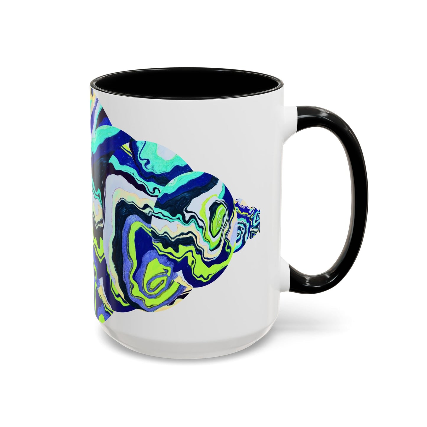 Abstract Ocean Waves Accent Mug