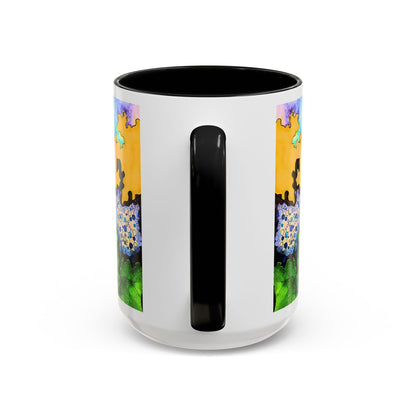 Abstract Colorful Art Coffee Mug — Vibrant Symmetry Accent Mug