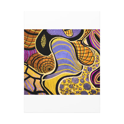 Abstract Gold & Purple Canvas Art