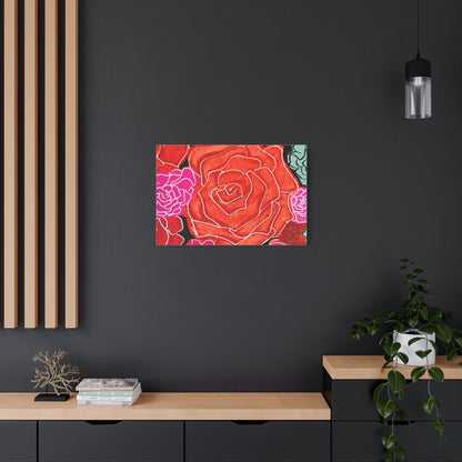 Bold Rose Floral Canvas Print