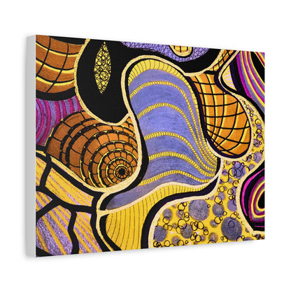Abstract Gold & Purple Canvas Art