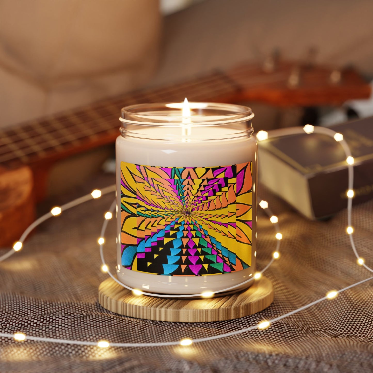 Soy Candle — Psychedelic Geometric Aroma