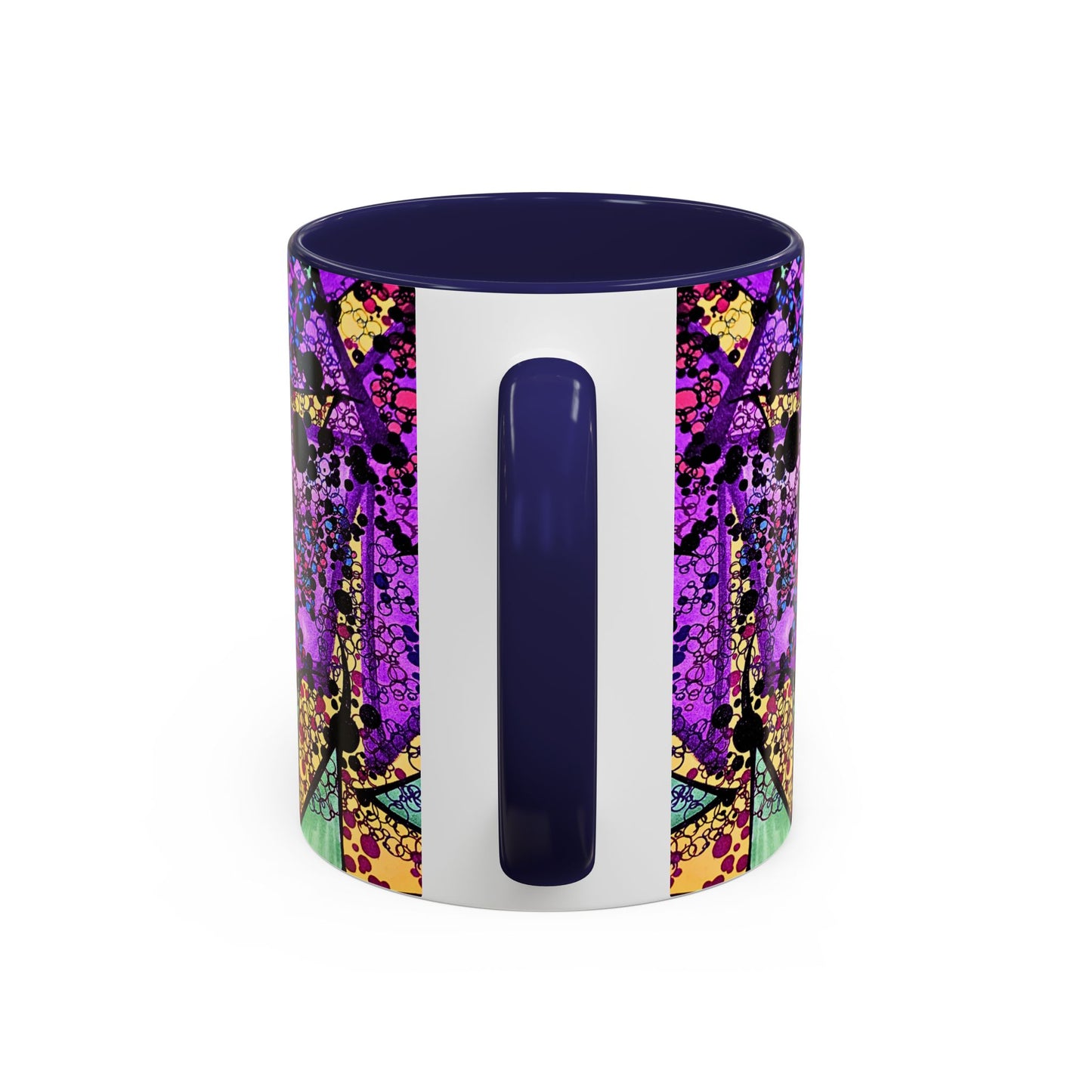 Vibrant Psychedelic Accent Coffee Mug – Colorful Abstract Art (11/15oz)