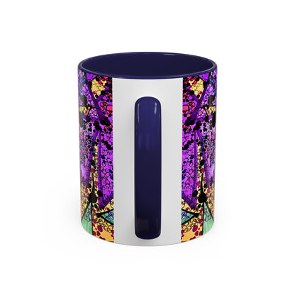 Vibrant Psychedelic Accent Coffee Mug – Colorful Abstract Art (11/15oz)