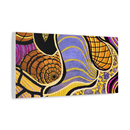 Abstract Gold & Purple Canvas Art