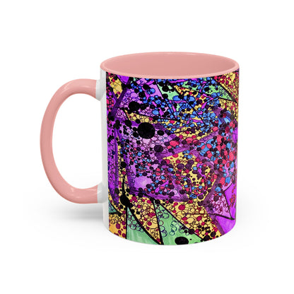 Vibrant Psychedelic Accent Coffee Mug – Colorful Abstract Art (11/15oz)
