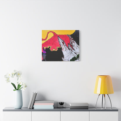 Surreal Mountain Flame Matte Canvas Wall Art