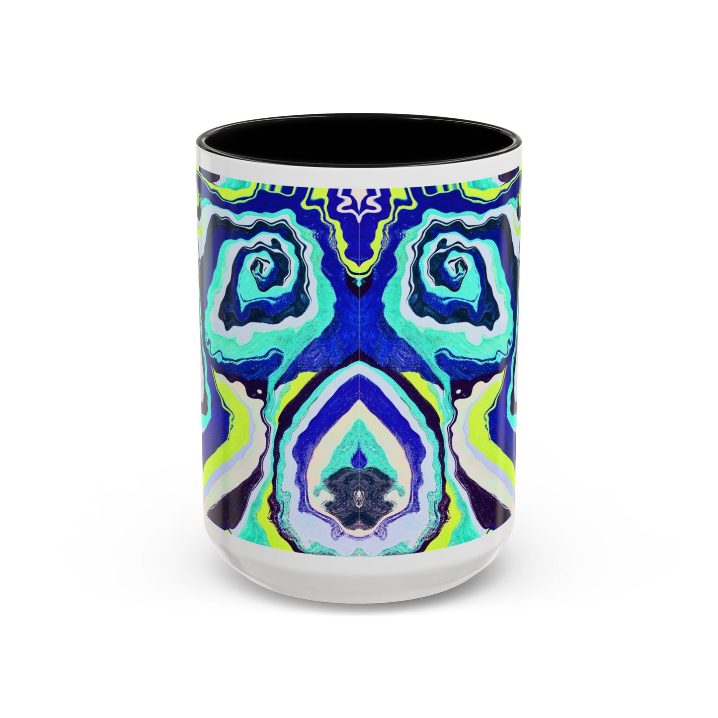 Abstract Blue Swirl Accent Coffee Mug