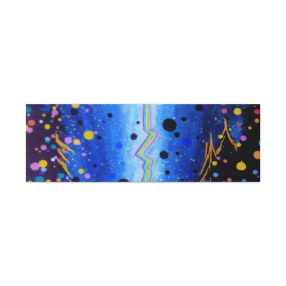 Blue Galaxy Cosmic Night Canvas Art
