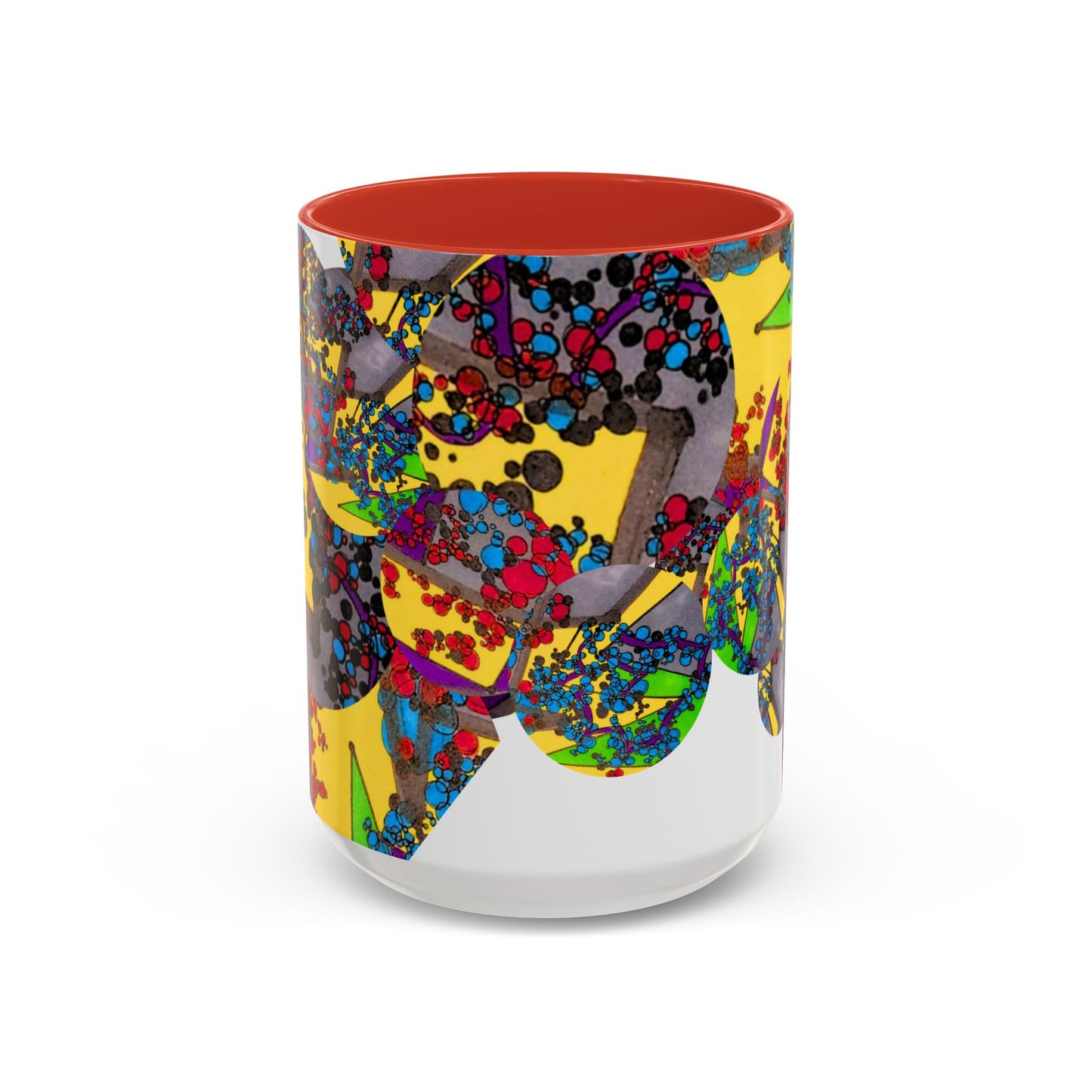 Abstract Colorburst Accent Coffee Mug — Vibrant Pop Art Design