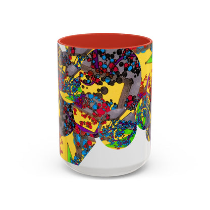 Abstract Colorburst Accent Coffee Mug — Vibrant Pop Art Design