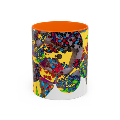 Abstract Colorburst Accent Coffee Mug — Vibrant Pop Art Design