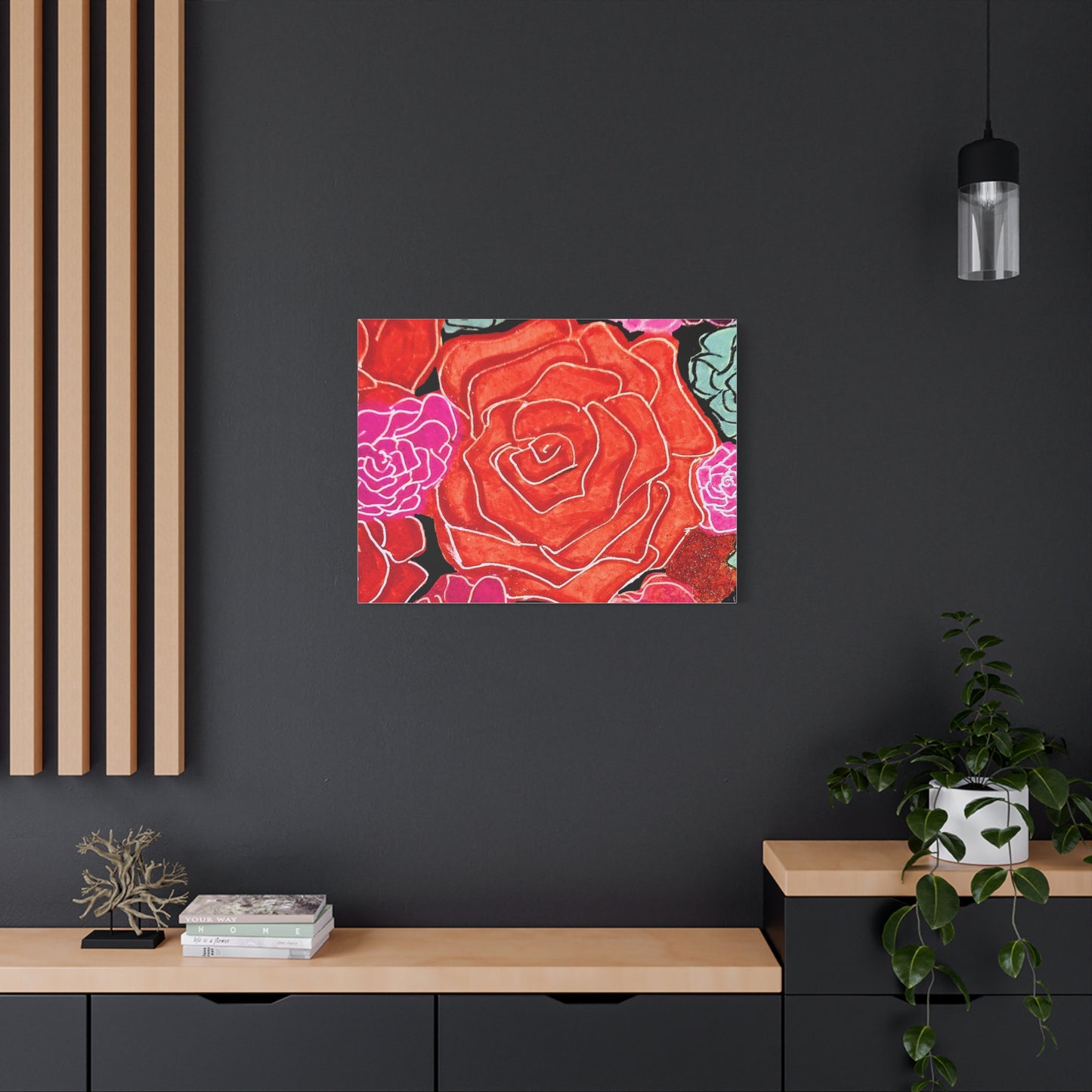 Bold Rose Floral Canvas Print
