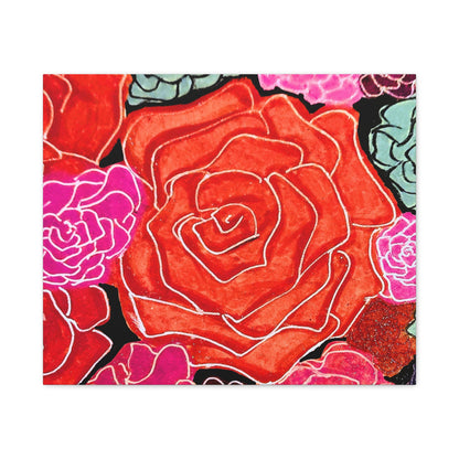 Bold Rose Floral Canvas Print